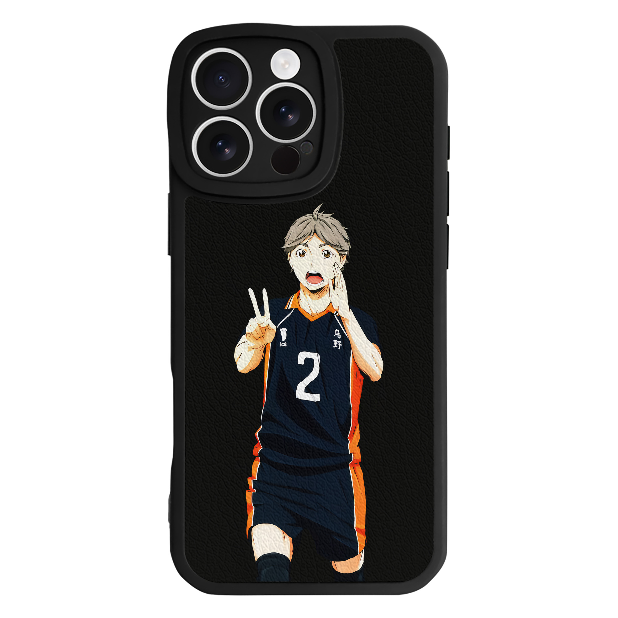 （画像用） ハイキュー!! Haikyu!! 【iPhone 16シリーズ対応】シリコンスマホケース（レザー調） 材質：シリコン
